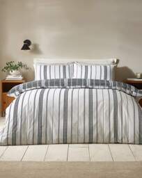 Catherine Lansfield Harbour Duvet Set Black - Catherine Lansfield - Size: SINGLE - thumbnail 1