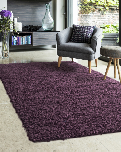 Jazz Shaggy Cosy Rug Plum - Homemaker - Size: 60X110 - image 1