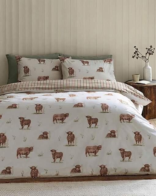 Catherine Lansfield Angus Duvet Set Natural - Catherine Lansfield - Size: SINGLE - image 1