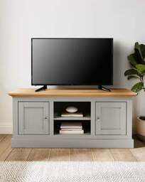 Julipa Ashford Wide TV Stand Grey/Oak Effect - Julipa - thumbnail 2