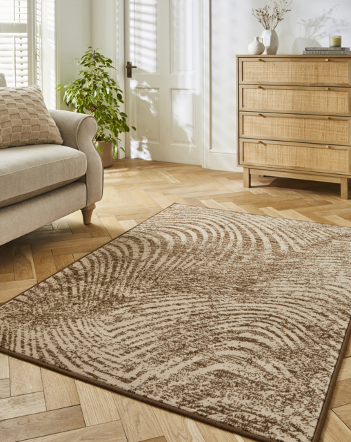 Maestro Swirl Pattern Woven Rug Natural - Homemaker - Size: 120X170 - image 1