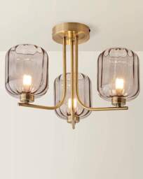 Amelie Gold 3 Arm Ceiling Light Gold - ValueLights - thumbnail 2