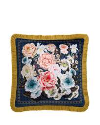 LLB Bouquet List Filled Cushion Blue - Laurence Llewelyn-Bowen - Size: 43X43CM - thumbnail 5