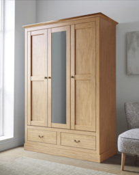 Julipa Ashford 3 Door 2 Drawer Wardrobe OAK Effect - Julipa - thumbnail 1