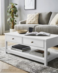Bosworth Coffee Table White - JD Williams