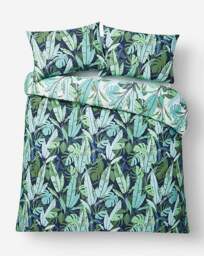 Tropical Leaf Duvet Cover Set Green - JD Williams - Size: SINGLE - thumbnail 4