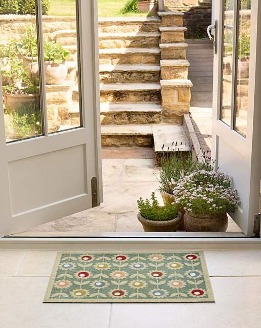 My Mat Nylon Indoor Floral Sage Doormat Multi - My Mat - Size: 50X75 - image 1
