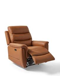 Dunne Faux Leather Power Recliner Chair TAN - JD Williams - thumbnail 2