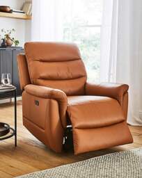 Dunne Faux Leather Power Recliner Chair TAN - JD Williams - thumbnail 5