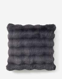 Bubble Faux Fur Cushion - Charcoal Charcoal - JD Williams - Size: 45X45CM - thumbnail 2