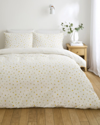 Daisy Floral Textured Duvet Cover Set White - JD Williams - Size: SINGLE - thumbnail 1