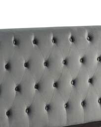 Kingston Velvet Storage Bed Frame Charcoal - JD Williams - Size: KINGSIZE - thumbnail 5
