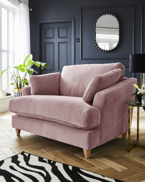 Joanna Hope Tilly Chenille Snuggle Chair Blush - Joanna Hope - image 1