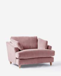 Joanna Hope Tilly Chenille Snuggle Chair Blush - Joanna Hope - thumbnail 2