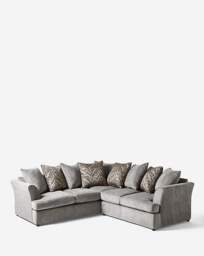 Mellors Chenille Corner Sofa Pewter - thumbnail 2