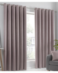 Strata Eyelet Curtains Blush - Fusion - Size: 168 x 229cm - thumbnail 1