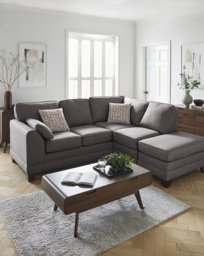 Hilliard Fabric Right Hand Corner Sofa Charcoal - thumbnail 1