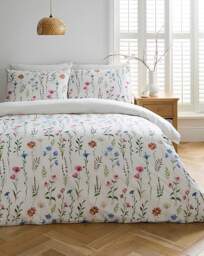 Julipa Balmoral Floral Duvet Set White - Julipa - Size: SINGLE - thumbnail 2