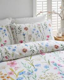 Julipa Balmoral Floral Duvet Set White - Julipa - Size: SINGLE - thumbnail 5