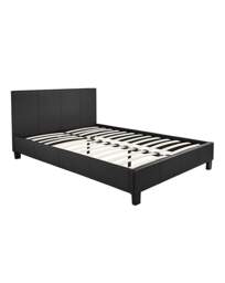 Hayden Faux Leather Bed with Mattress Black - Size: SINGLE - thumbnail 2