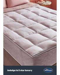 Silentnight Hotel 5cm Mattress Topper White - Silentnight - Size: SINGLE - thumbnail 5