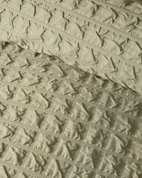 Serene Embossed Grid Duvet Cover Set Green - Serene - Size: SINGLE - thumbnail 3