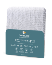 Downland Waffle Mattress Protector White - Downland - Size: SINGLE - thumbnail 1