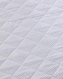 Downland Waffle Mattress Protector White - Downland - Size: SINGLE - thumbnail 4