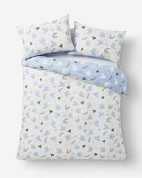 Peaceful Festive Doves Duvet Set Blue - JD Williams - Size: S KING - thumbnail 4