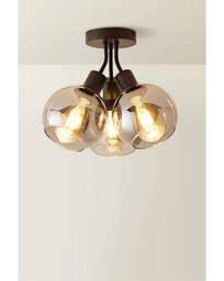 Bellamy Black Glass Bubble Ceiling Light Black - ValueLights - thumbnail 3