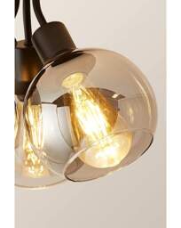 Bellamy Black Glass Bubble Ceiling Light Black - ValueLights - thumbnail 2