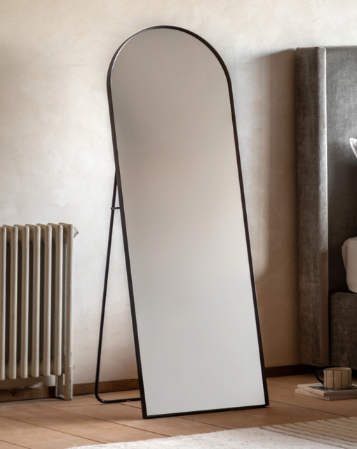 Holworth Cheval Mirror Black Black - Gallery Direct - image 1