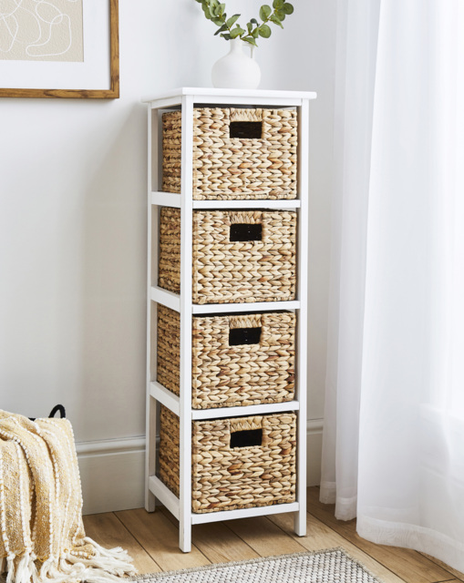 Hyacinth 4 Drawer Tall Unit White - JD Williams - image 1