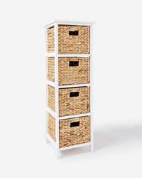 Hyacinth 4 Drawer Tall Unit White - JD Williams - thumbnail 2