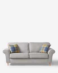 Julipa Chiltern Fabric 3 Seater Sofa Silver - Julipa - thumbnail 3