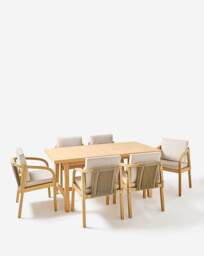 Luca Wooden Dining Set - JD Williams - thumbnail 4