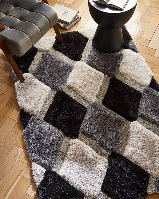 Geo Shaggy Cosy Rug Grey - Origins - Size: 60X110 - image 1