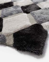Geo Shaggy Cosy Rug Grey - Origins - Size: 60X110 - thumbnail 4