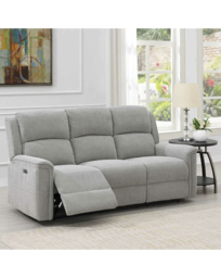 Croston Recliner Three Seater Sofa Light Grey