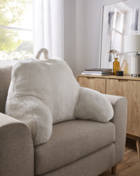 Cuddle Fleece Back Support Cushion Cream - JD Williams - thumbnail 1