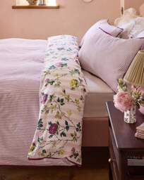 CK Climbing Rose Stripe Duvet Cover Set Pink - Cath Kidston - Size: KING - thumbnail 2