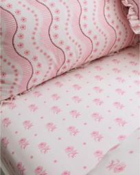 Cath Kidston Spitalfield Fitted Sheet Pink - Cath Kidston - Size: DOUBLE - thumbnail 1