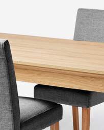 Julipa Ashford Table 4 Seater Set Oak/Taupe - Joanna Hope - thumbnail 3