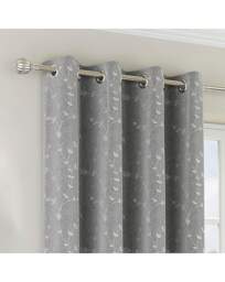 Tivoli Thermal Blackout Curtains Grey - Enhanced Living - Size: 168 x 137cm - thumbnail 3