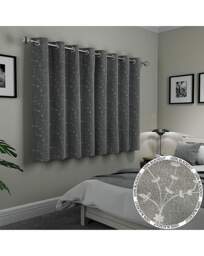 Tivoli Thermal Blackout Curtains Grey - Enhanced Living - Size: 168 x 137cm - thumbnail 4
