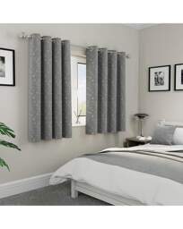 Tivoli Thermal Blackout Curtains Grey - Enhanced Living - Size: 168 x 137cm - thumbnail 5