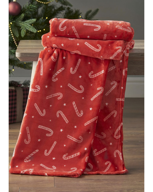 Catherine Lansfield Candy Cane Throw RED - Catherine Lansfield - Size: 130X170 - image 1