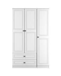 Richmond Triple Wardrobe 2 Drawers White - Welcome - thumbnail 3