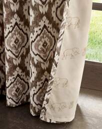 Pineapple Elephant Suri Curtains Natural - Pineapple Elephant - Size: 117 x 137cm - thumbnail 2