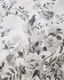 Greyscale Bird Cotton Duvet Cover Set Grey - JD Williams - Size: KING - thumbnail 4